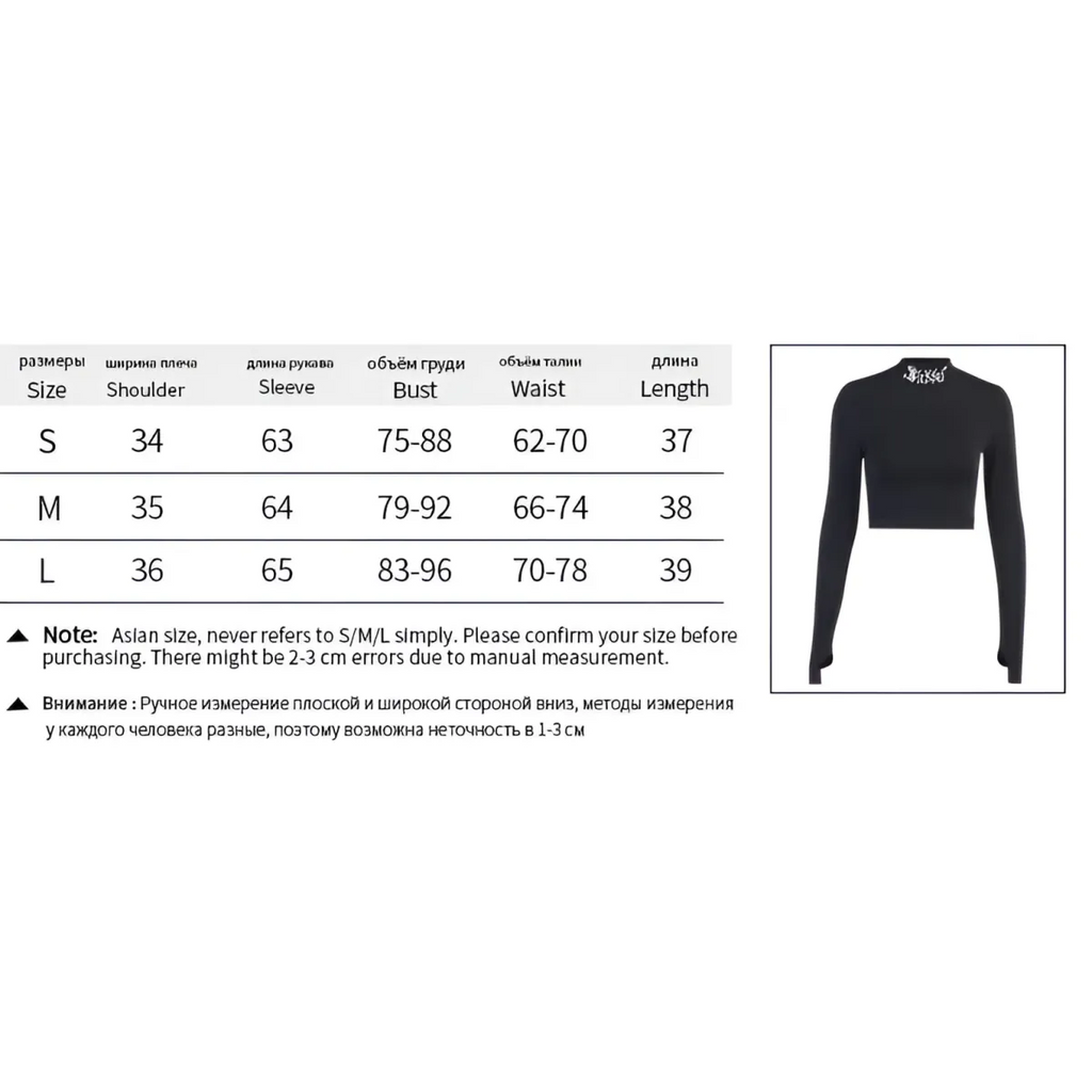 Blessed Gothic Turtleneck Crop Top