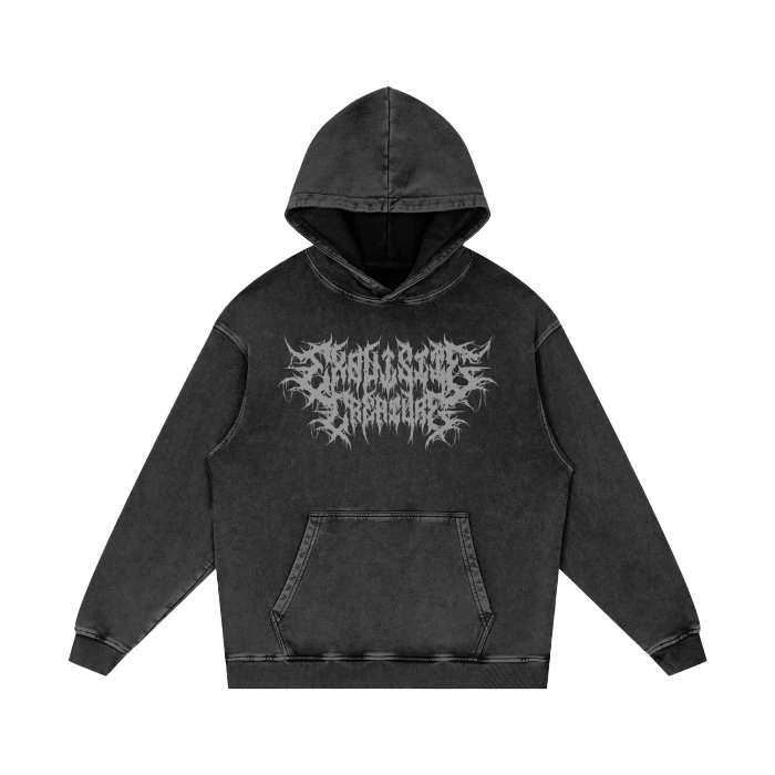 Exquisite Creature Acid-Wash Oversized Hoodie