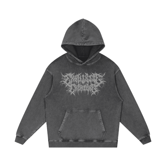 Exquisite Creature Acid-Wash Oversized Hoodie