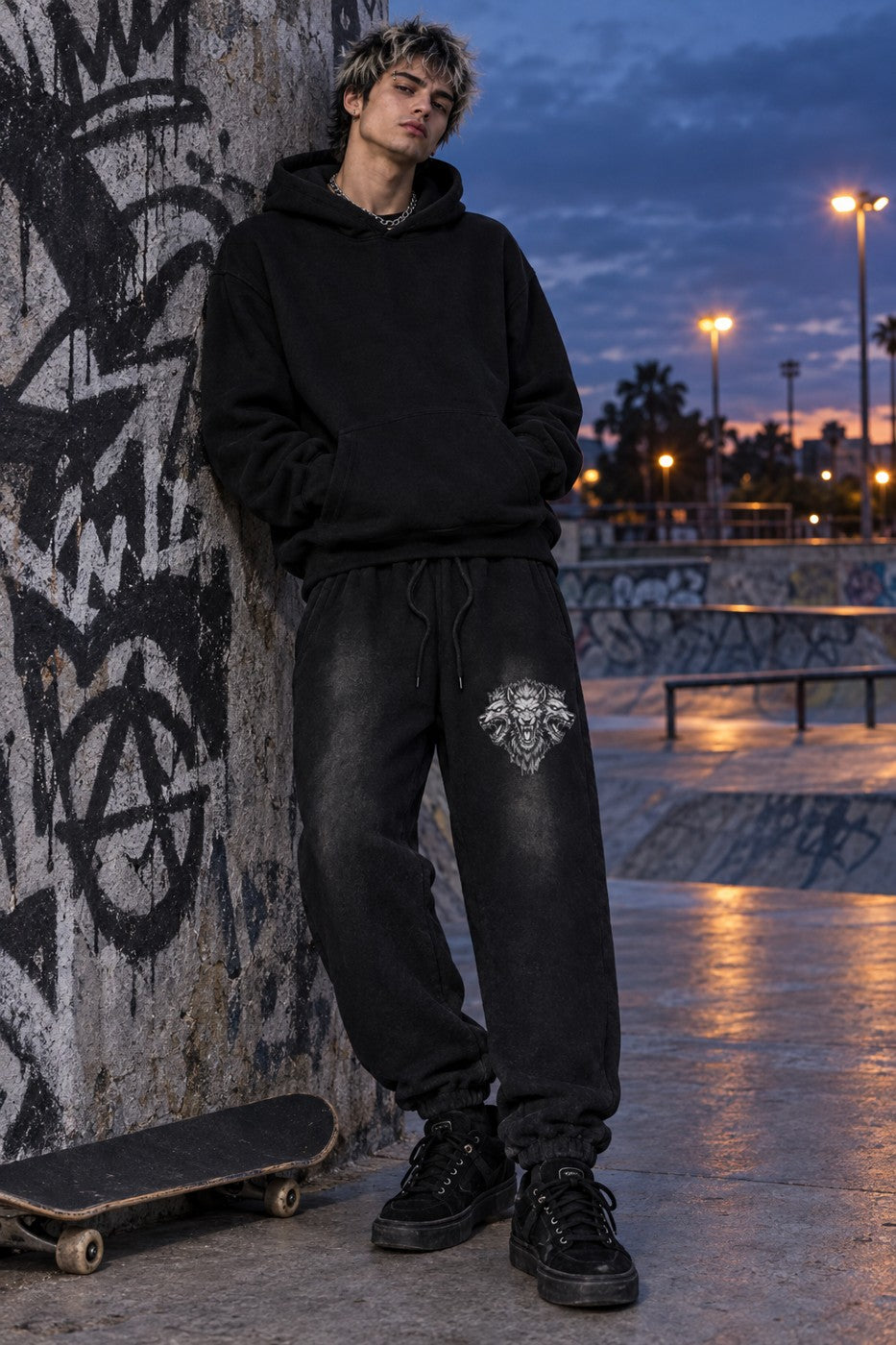 Model wearing the Cerberus Grunge Jogger Sweatpants