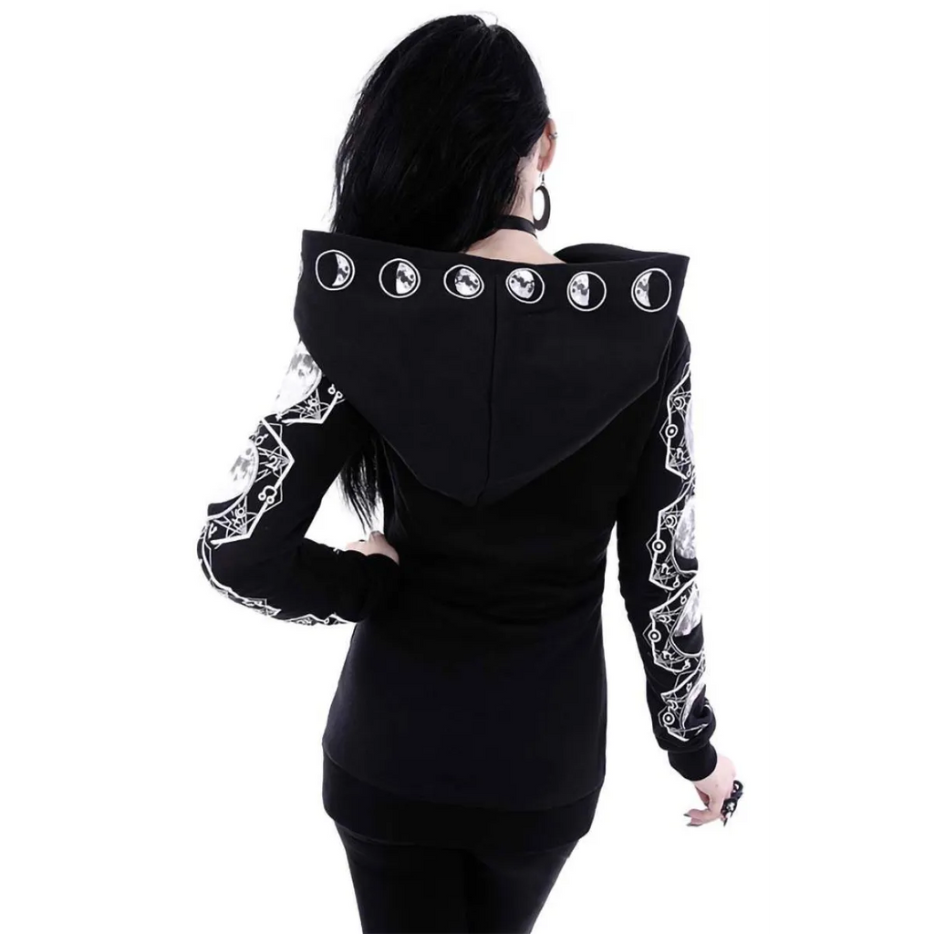 Lunar Phases Goth Hoodie