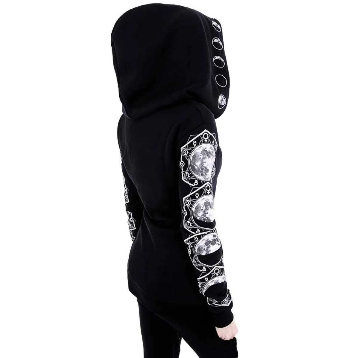 Lunar Phases Goth Hoodie