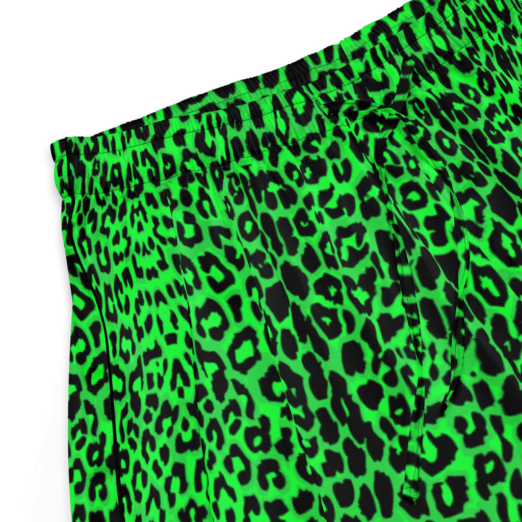 Lime Leopard Silky Pajama Shorts