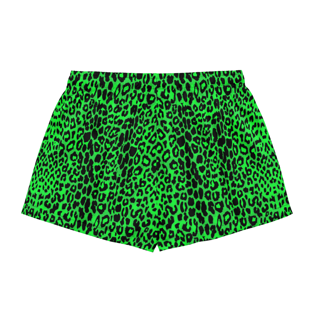 Lime Leopard Silky Pajama Shorts