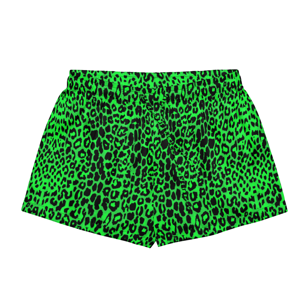 Lime Leopard Silky Pajama Shorts