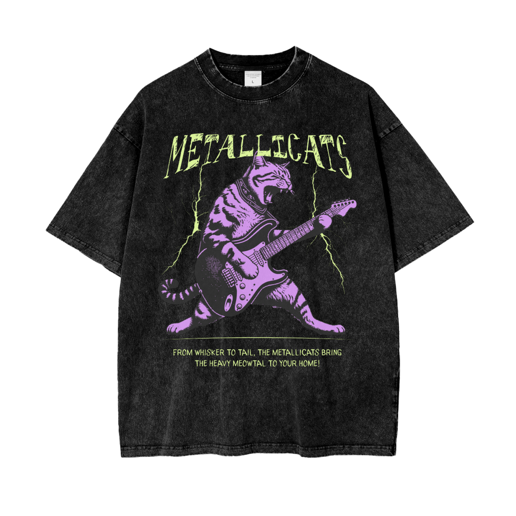 Metallicats Snow-Washed Tee