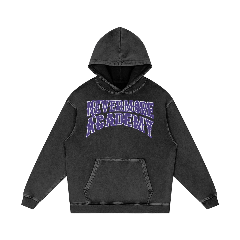 Nevermore Academy Acid-Wash Hoodie