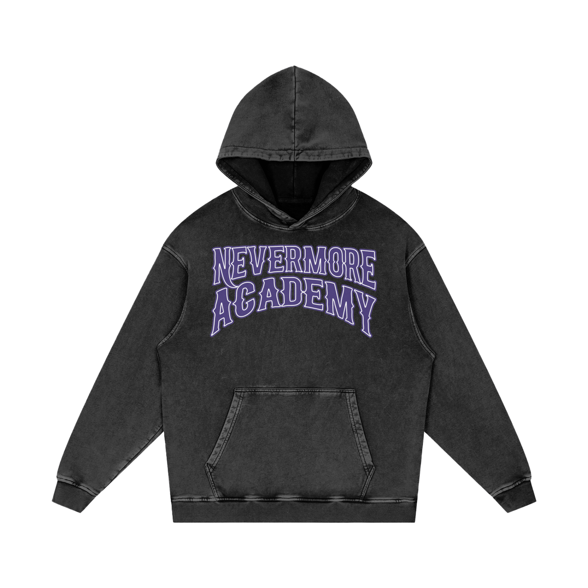 Nevermore Academy Acid-Wash Hoodie