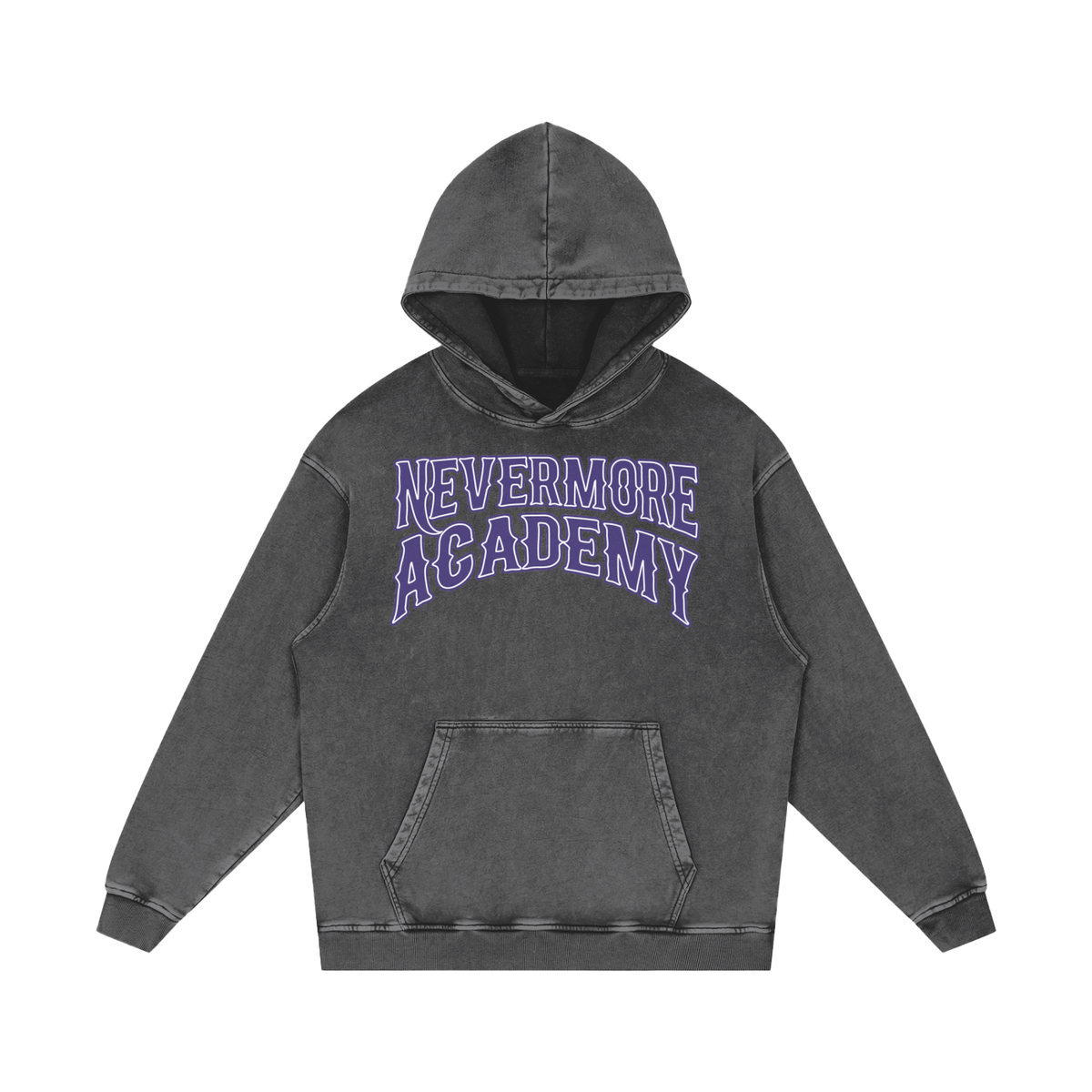 Nevermore Academy Acid-Wash Hoodie